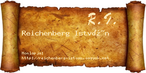 Reichenberg István névjegykártya
